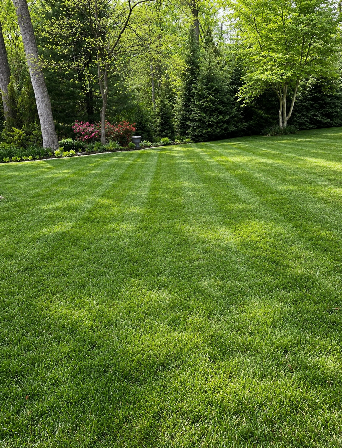 Striped lawn